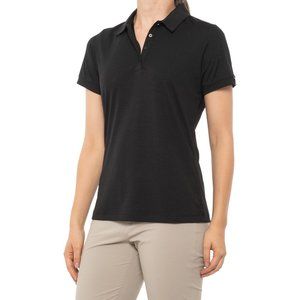 NWT Women's KJUS Golf Sora Polo Short Sleeve Shirt - Black - 36 / 6 S